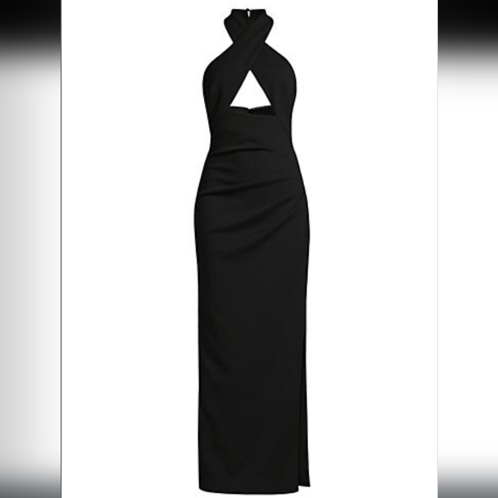 Revolve MISHA Atta Cutout Crepe Gown in black size 2 - Picture 5 of 11